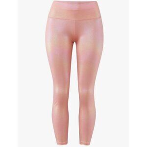 Elle Athletix Coral Iridescent Athletic Yoga Gym Workout Leggings Size Small